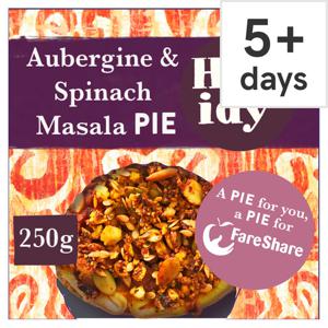 Higgidy Aubergine & Spinach Masala Pie 250G