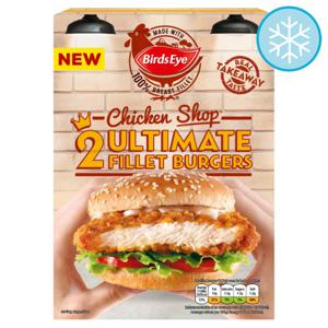 Birds Eye 2 Ultimate Chicken Shop Fillets Burger 227G