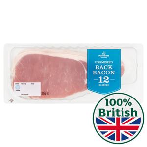 Morrisons Unsmoked Back Bacon 12 Rashers