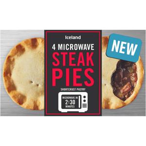 Iceland 4 Microwave Steak Pies 570g