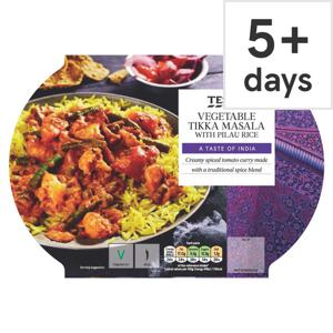 Tesco Vegetable Tikka Masala With Rice 450G