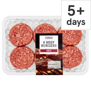 Tesco 6 Beef Burgers 730G