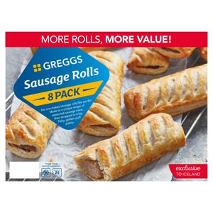 Greggs 8 Sausage Rolls 854g