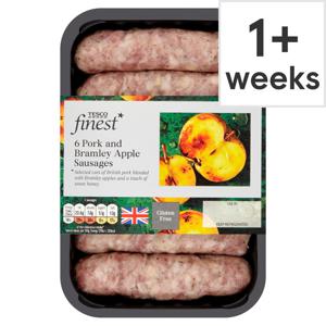 Tesco Finest 6 Pork & Bramley Apple Sausages 400G