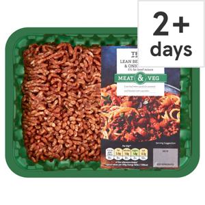 Tesco 5% Lean Beef, Carrot & Onion Mince 500G