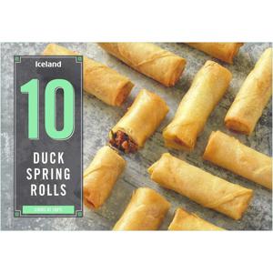 Iceland 10 Duck Spring Rolls 180g