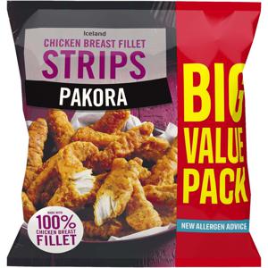 Iceland Pakora Chicken Breast Fillet Strips 1kg