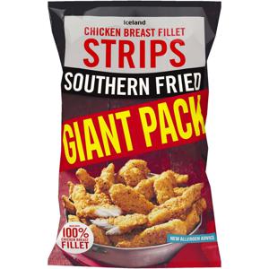 Iceland Southern Fried Chicken Breast Fillet Strips 2.1kg