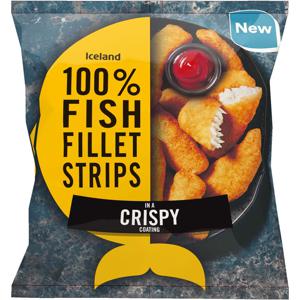 Iceland Made with 100% Fish Fillet Strips Crispy 450g