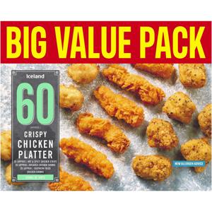 Iceland 60 (approx.) Crispy Chicken Platter 760g