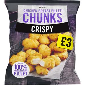 Iceland Crispy Chicken Breast Fillet Chunks 540g