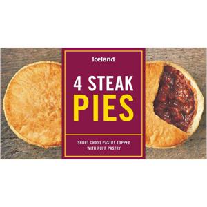 Iceland 4 Steak Pies 568g