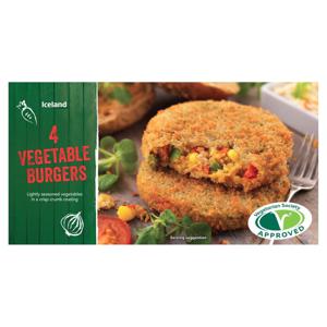 Iceland 4 Vegetable Burgers 320g