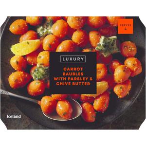 Iceland Luxury Carrot Baubles with Parsley & Chive Butter 400g