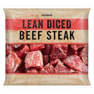 Iceland Lean Diced Beef Steak 350g