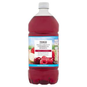 Tesco Double Concentrate Cherries Berries No Added Sugar Squash 1.5L