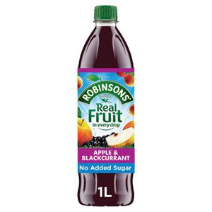 Robinsons Apple Blackcurrant No Added Sugar 1L