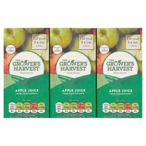 Growers Harvest Apple Juice 3X200ml