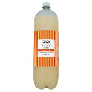 Tesco No Added Sugar Fiery Ginger Beer 2L Bottle