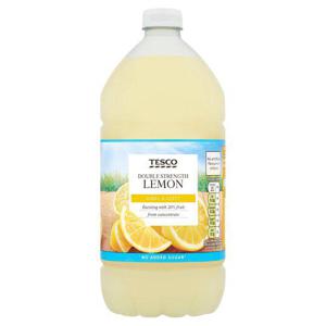 Tesco No Added Sugar Lemon Squash Double Concentrated 1.5L