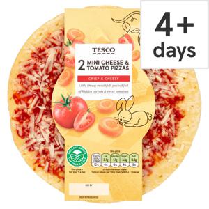 Tesco Kids Cheese & Tomato 2 Pizzas 232G