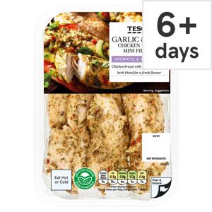 Tesco Garlic & Herb Cooked Chicken Breast Mini Fillets 170G