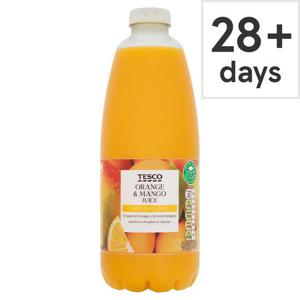 Tesco 100% Squeezed & Pressed Orange & Mango Juice Not From Concentrate 1L