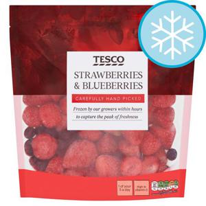 Tesco Frozen Strawberry & Blueberry 500G