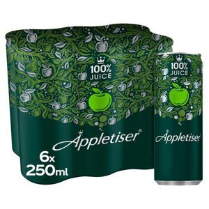 Appletiser 100% Apple Juice Lightly Sparkling 6X250ml