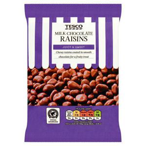 Tesco Milk Chocolate Raisins 200G