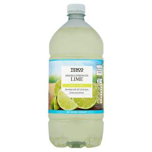 Tesco Double Strength Lime Squash No Added Sugar 1.5L