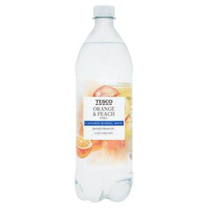 Tesco Orange & Peach Still Flavoured Water 1Ltr