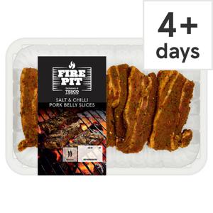 Tesco Salt & Chilli Pork Belly Slices 520G