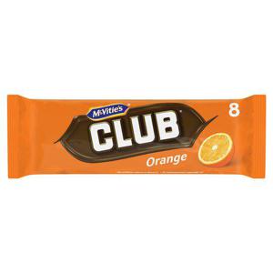 Mcvities Club Orange Chocolate Biscuit 8 Pack 176G