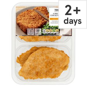 Tesco 4 Breaded Chicken Steaks 505G