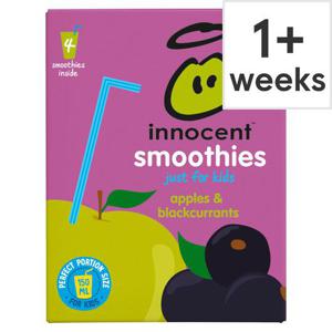 Innocent Kids Smoothies Apple & Blackcurrant 4X150ml