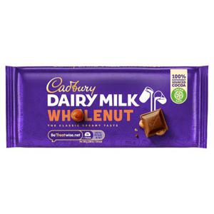 Cadbury Dairy Milk Whole Nut Chocolate Bar 120G