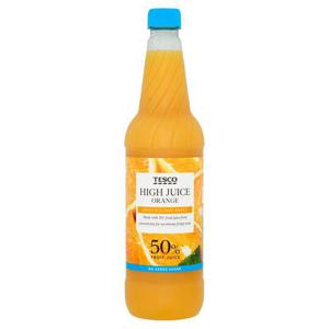 Tesco High Juice Orange Squash No Added Sugar 1L