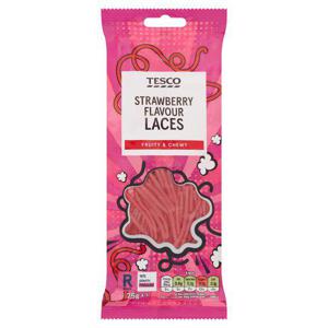 Tesco Strawberry Flavour Laces 75G