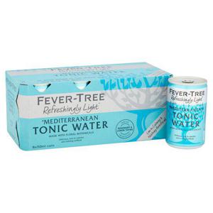 Fever Tree Light Mediterranean Tonic Water Cans 8X150ml