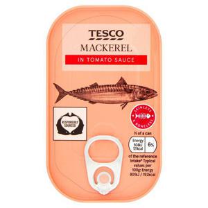 Tesco Mackerel Fillets In Tomato 125G