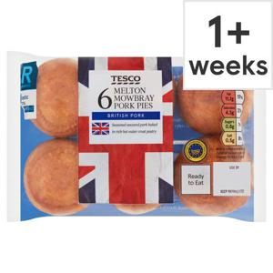 Tesco 6 Mini Melton Mowbray Pork Pies 300G