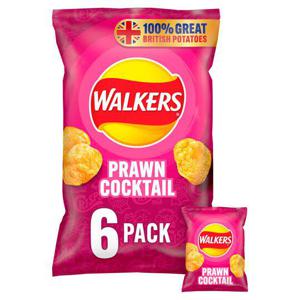 Walkers Prawn Cocktail Crisps 6X25g