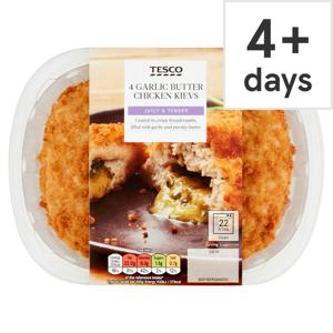 Tesco 4 Breaded Garlic Chicken Kievs 520G