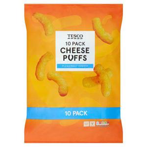 Tesco Cheese Puffs 10 Pack 170G