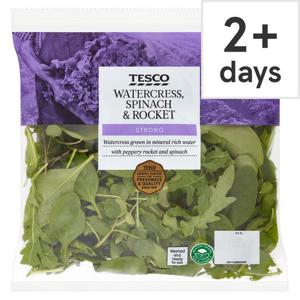 Tesco Watercress Spinach & Rocket 80G