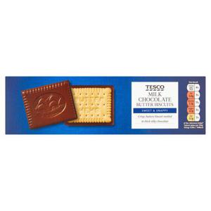 Tesco Milk Chocolate Butter Biscuits 125G