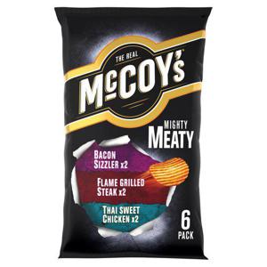 Mccoy's Mighty Meaty Variety Crisps 6X25g