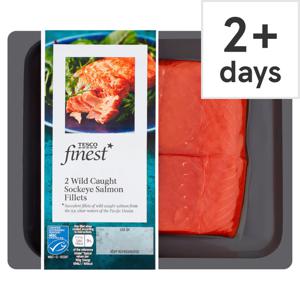 Tesco Finest 2 Wild Caught Sockeye Salmon Fillets 220G