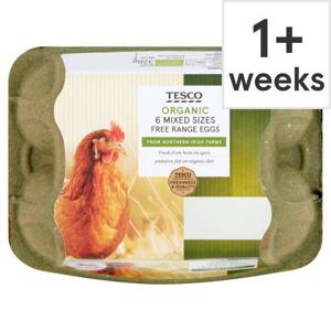 Tesco Mixed Sized Organic Eggs 6 Pack